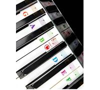 Piano Keyboard Stickers,Piano Notes Guide for Beginner,Removable Piano Keyboard Note Labels for Learning,Piano Key Stickers,61-Key standard full-size,Reusable and Comes with Box(Colorful)