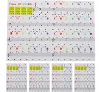 Piano Keyboard Stickers Removable Notes Letters for Electronic Keyboards Music Beginners Self-Learning Practice