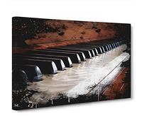 Piano Keys Canvas Print for Living Room Bedroom Home Office Décor, Wall Art Picture Ready to Hang, 30 x 20 Inch (76 x 50 cm)