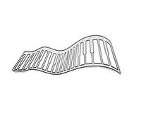 Piano Keys Embossing Die Cuts Carbon Steel Embossing Die Cuts Templates for Greeting Card Making Scrapbooking Metal Template Molds