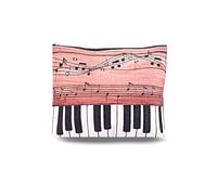 Piano Keys Music bag for Women Pianists Travel Toiletry Pouch Organizer for Musicians Music Note Makeup Bag for Teacher Musical Cosmetic Bags