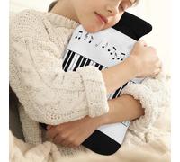 Piano Keys Music Hot Water Bottle with Cover, 2L Hot Water Bag for Pain Relief, Neck Soft and Shoulder, Hand Feet Warmer, Hot and Cold Compress for Adult Kids