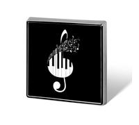 Piano Keys Music Note Brooch Pins for Men Women Square Badge Collar Lapel Pins for Dress Jacket Accessories