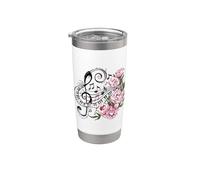 Piano Keys, Notes and Flowers Stainless Steel Insulated Tumbler