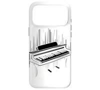 Piano Keys Sketch Jazz Music Pianist Case for iPhone 17 Pro Max