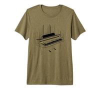 Piano Keys Sketch Jazz Music Pianist Premium T-Shirt