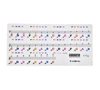 Piano Keys Sticker Set Transparent Removable 61 Key Keyboard Stickers With Numbers And Notes For Beginners And Children Learning PVC Multicolor 3.5x1.5cm 12g