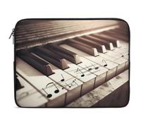 Piano Keys With Musical Notes Laptop Sleeve 10inch Laptop Protective Case for Women Men Shockproof Computer Cover Portable Notebook Briefcases Computer Carrying Bag Lap Top Protector Compatible with N