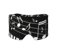 Piano Keys with Musical Notes Print Sleep Eye and Ear Muffs Blocking for Home Office Camping Airplane Travel Nap Aid