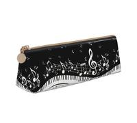 Piano Keys with Musical Notes Print Students Supplies Higher Capacity Pencil Pouch Pen Case School Travel Office Desk