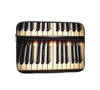 Piano Keys with Musical Notes Print Versatile Stylish Laptop Case Laptop Protective Slim Computer Cover Laptop Bag