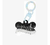 Piano Keys with Musical Notes Printing Dog Tag Bone Shaped Double Sided Pattern Dog Id Tags Bone Shaped Pet Name Tags Dog Collar Tags