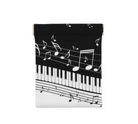 Piano Keys with Musical Notes, Squeeze Top Wallet Women Storage Bag Small Coin Purse Change Pouch