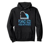 Piano Kid Raised with 88 Keys from Birth to Greatness Pullover Hoodie