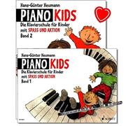 Piano Kids bande 1 et 2 - PIANO école de l'homme de Hans Günter foin - Deux manuels avec cœur Note Pince et crayons de Piano