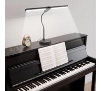 Piano Light, Dual-Headed Piano Lamp for Grand/Upright Pianos & Music Stand | 52cm Dual-Head for 88-Key Full Coverage, 1600K-6500K 4 Color, 3 Brightness, Touch Control, Removable Base for Stand Pianos