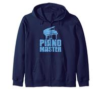 Piano Master Confident Musician Pro Keyboard Lover Zip Hoodie