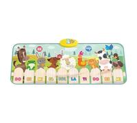 Piano Mat, 9 Animal and Instrument Sounds, 95x35cm, Toddler Musical Floor Mat, Interactive Baby Play Gym, Touch Sensitive Keys, for Sensory Play and Learning