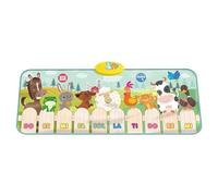 Piano Mat Educational Toy with 9 Animal Sounds Music Organizer Practical Daily Accessory, for Sensory Play, Learning, Development, Nursery, Home, Gym, Kids, 1 Year Old+