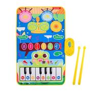 Piano Mat | Jazz Drum Piano Learning Toy | Upgraded Toddler Musical Educational Pad for Babies Kids Girls Home Travel Bedroom Living Room Party