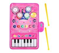 Piano Mat | Jazz Drum Piano Learning Toy | Upgraded Toddler Musical Educational Pad for Babies Kids Girls Home Travel Bedroom Living Room Party