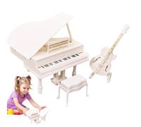 Piano Model - PP, As Shown Mini Piano Decorative Display Realistic Detail | Lightweight Safe Miniature Musical Ornament, Mini For Desk Decor, Display Cabinets, Children’s Rooms, Toy Areas