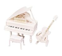 Piano Model Toy | Miniature Stool Accessory - Home Decoration, Safe Musical Instrument for Room and | Perfect Birthday Accessories Thanksgiving Easter and Games for