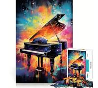 Piano Music 1000 Piece Jigsaw Puzzle for Adults Smart Reason Toy Home Enjoy Sharp Edge Santa Wish Item (38x52cm)