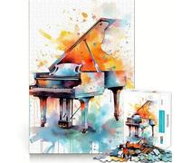 Piano Music 1000 Pieces Jigsaw Puzzles for Adults Mind Puzzle Soft Relax Image Assembly Santa Wish Item (50x75cm)