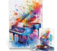 Piano Music 1000 Pieces Jigsaw Puzzles for Teenagers Improve Memory Mental Relax Sharp Edge Creative Gift (38x26cm)