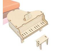 Piano Music Box - DIY Wooden Mechanical Building Kit (8.5cm), Science Experiment Tool for Kids 7-14 | Stěam Education Learning Aid Puzzle | Handmade Instrument Assembly Toy for School Birthday Gift