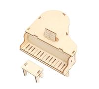 Piano Music Box - Wooden DIY Mechanical Instrument Toy, Educational Science Music Box Kit, Medium Size with Easy Assembly Durable Wood Material, Durable Construction, Multi Color