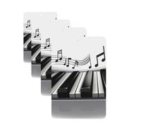 Piano Music Symbol Car Air Freshener Cards Set of 4 Pieces Long Lasting Hanging Scented Cards for Bedroom Wardrobe Car Aromatherapy Tablets for Men Women Rearview Mirror Pendant