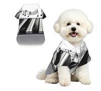 Piano Music Symbol Dog Shirt Breathable Dog Summer Clothes | Large Stylish Dog Beach Outfit - Lightweight Soft Puppy Clothes For Outdoor - Trendy Dog Polo T-Shirts With Pattern