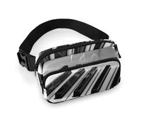 Piano Music Symbol Fanny Pack for Men Women, Durable Sling Chest Bag with Adjustable Strap & Large Pocket, Small Crossbody Bag for Running, Hiking, Cycling, Travel