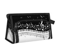 Piano Musical Note Art Travel Toiletry Bag for Women Men Girls Boys Piano Multifunctional Makeup Pouch Bag Wash Toiletries Cosmetic Organizer Shower Bag
