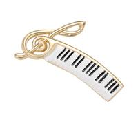 Piano Note Brooch Pin, for Coats Zinc Alloy Lapel Pin | School or Occasion, Delicate Elegant Design, Gift-ready Presentation, for Music Teachers and Lovers