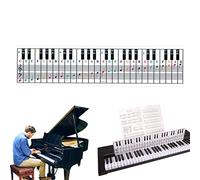 Piano Notes Chart | Removable Piano Key Card for 61/88 Key | Keyboard Note Chart for Piano Music Lesson, Piano Accessories for Beginners and Kids