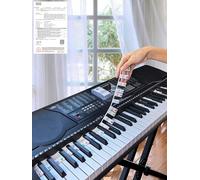 Piano Notes Guide for Beginner, Removable Piano Keyboard Note Labels for Learning, 61-Key standard full-size, Made of Silicone Rubber, No Need Stickers, Reusable and Comes with Box(Colorful)