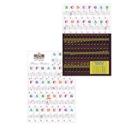 Piano Notes Guide for Beginner, Removable Piano Keyboard Note Labels for Learning, 61-Key Standard Full-Size, Made of Silicone Rubber, No Need Stickers, Reusable and Comes with Box(Colored)