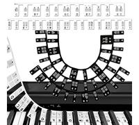 Piano Notes Guide for Beginner, Reusable Silicone Music Keyboard Piano Notes Guide, 61-Key & 88-Key Full Size No Need Stickers for Learning