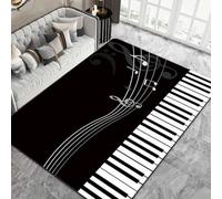 Piano Notes Non-Slip Flannel Rug 180x270 cm Area Rugs 3D Music Theme Soft Low Pile Indoor Carpet Suitable for Bedrooms Studies Living Rooms and Hallways (6x9ft) a-62