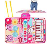 Piano Play Mat for Baby | Jazz Drum Piano Educational Toy | Non-Slip Foldable Musical Pad with Multiple Accompaniments Light Effects and Sound Functions Early Learning Parent Child Interacti
