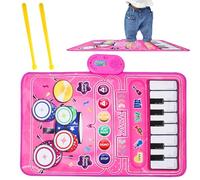Piano Play Mat for Baby | Jazz Drum Piano Educational Toy | Non-Slip Foldable Musical Pad with Multiple Accompaniments Light Effects and Sound Functions Early Learning Parent Child Interacti