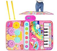 Piano Play Mat for Baby - Musical Drum & Keyboard Pad, Fun Learning Toy, Interactive Sound Education, Early Development, Toddler Play Mat for Home Travel, 31.5x19.69 Inches
