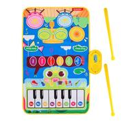 Piano Play Mat,Jazz Drum Piano Learning Toy - Early Educational Musical Toy,for Kids Boys Girls Home Travel Bedroom Living Room Party Education Preschool