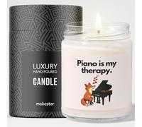 Piano Player Gift - Luxury Soy Wax Candle - Vanilla, Jasmine, Sugared Almond - Makester