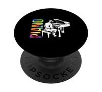Piano Player Pianist Grand Piano Music Keys PopSockets Adhesive PopGrip