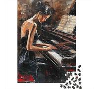 Piano Playing Woman 1000 Pc Premium Cardstock Jigsaw Puzzle Bundle Family Lovers Fun Game Stress Relief Wall Decor 38x26cm/1000pcs