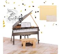 Piano Pop Up Card, 3D Greeting Cards With Envelopes and Tabloid Card，3D Pop up card for All Occasions, Thank you card, Birthdays, Anniversary, Friendship gifts
